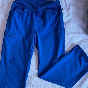 Royal Blue Scrub Pants Straight Leg Small